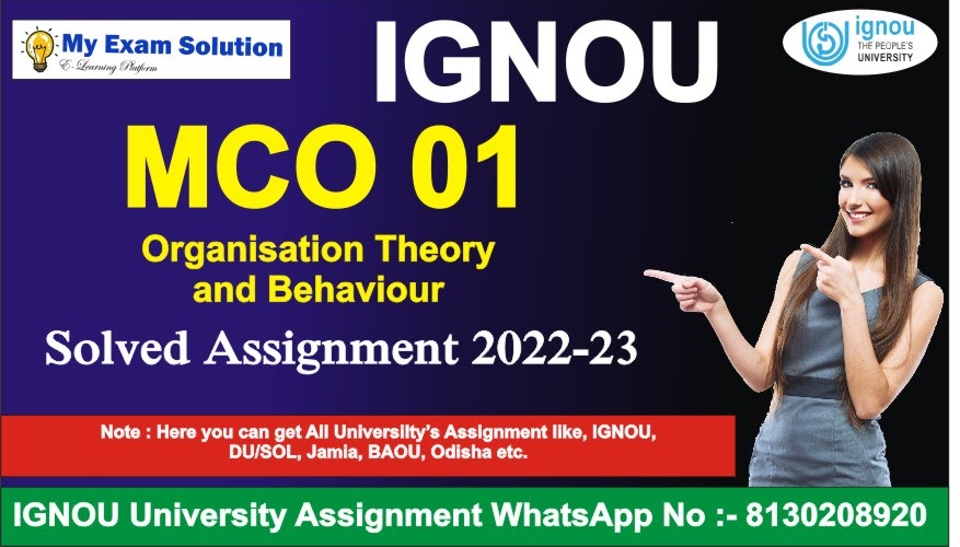 ignou mco 01 solved assignment